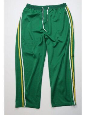 Vtg 90s Marithe Francois Girbaud Mens 3XL Spell Out Striped Wide Leg Sweatpants